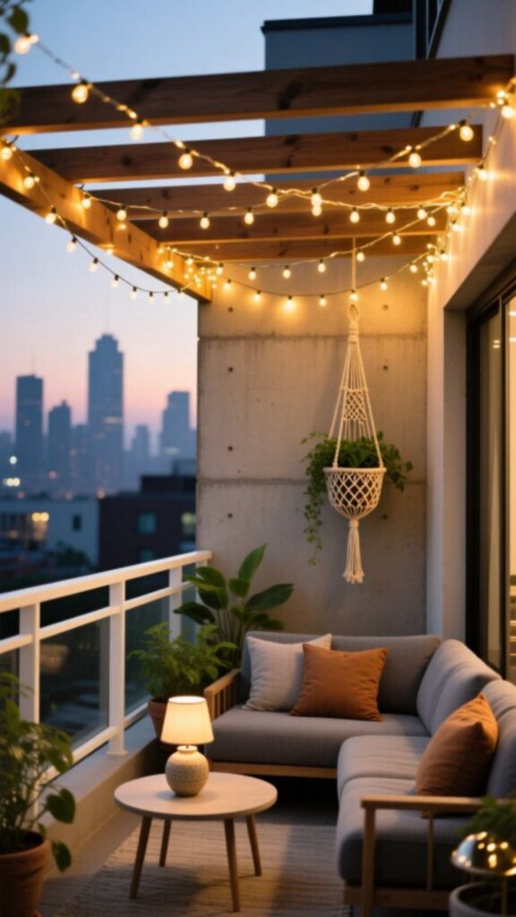 Hang String Lights for Ambiance