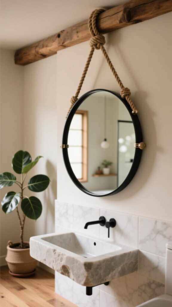 Hanging Rope Mirror