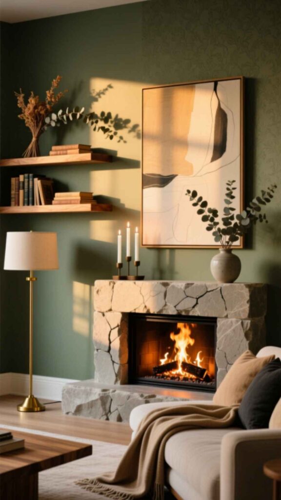 Use a Fireplace or Candle Setup