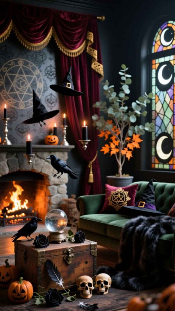 Witchy Halloween Living Room Decor Themes