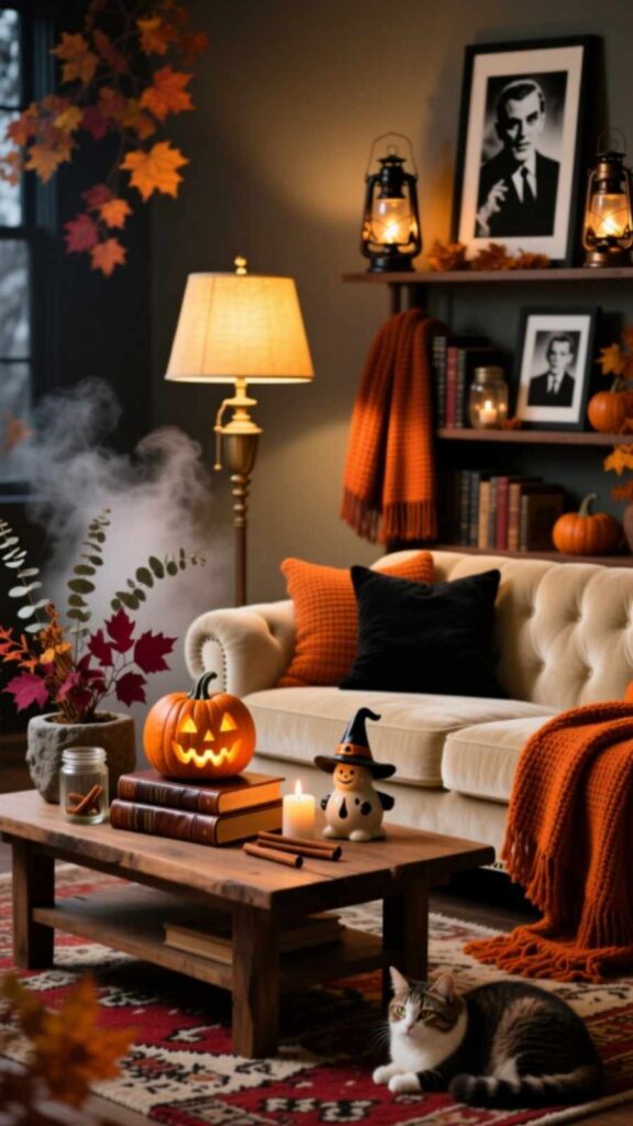 Cozy Halloween Living Room Decor Ideas For Fall Nights