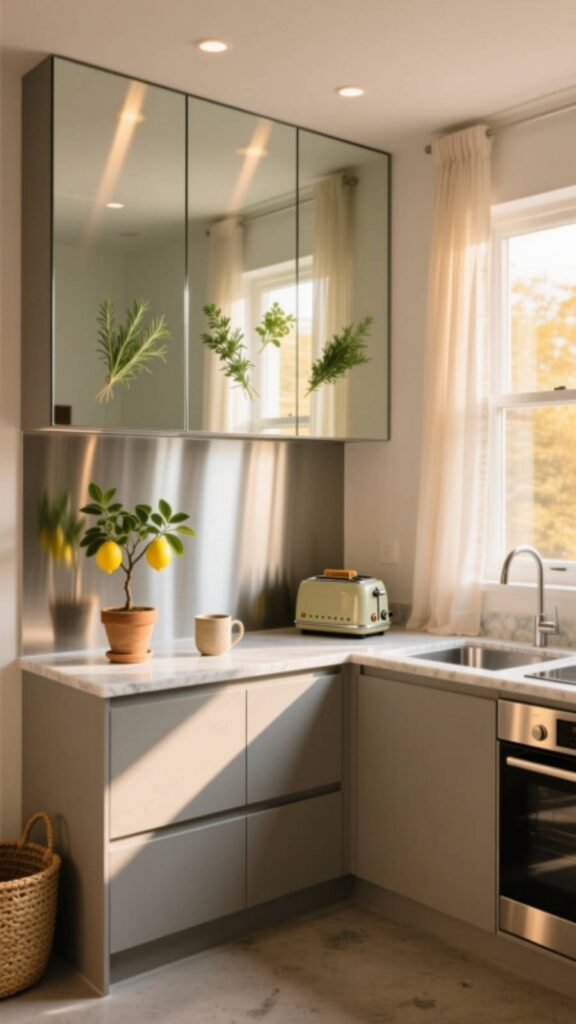 Use Mirrors or Glossy Surfaces