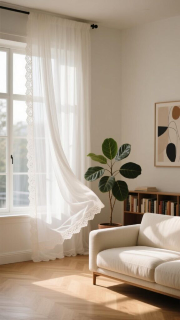 Sheer White Curtains for Airy Vibes