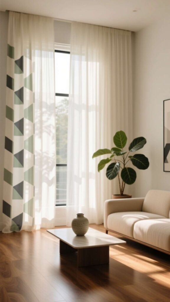 Printed Sheer Curtains