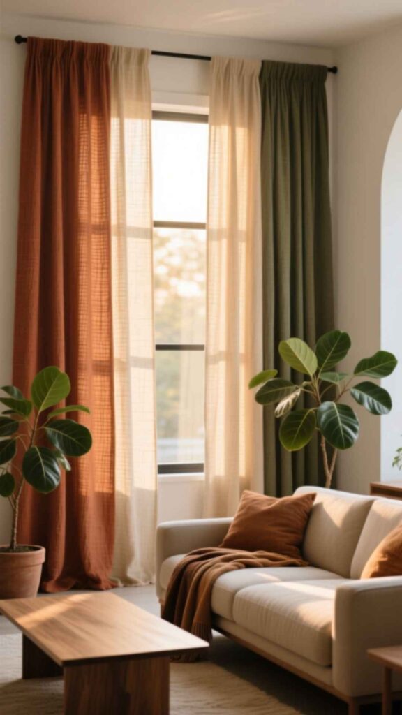 Earthy Toned Curtains