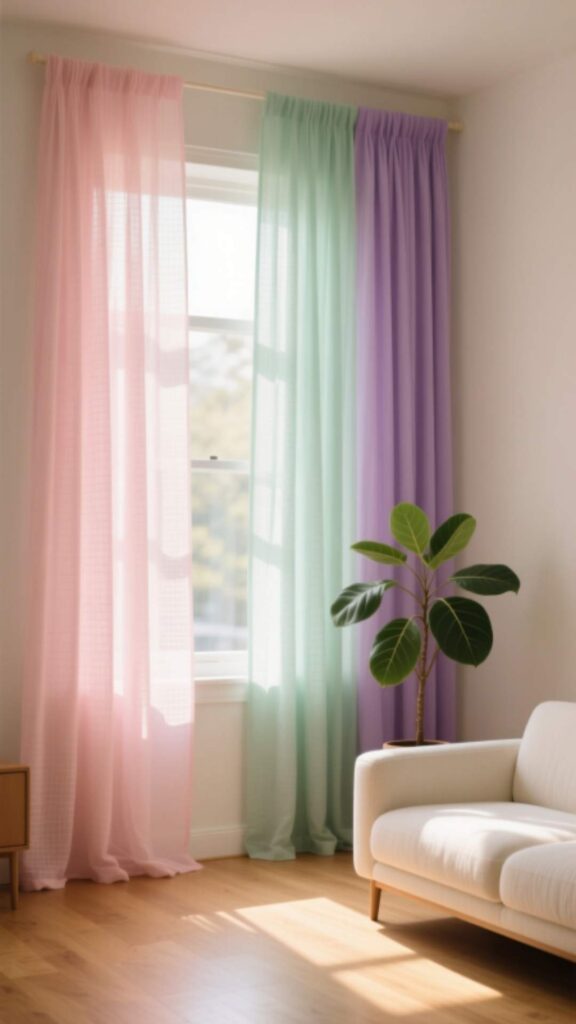 Pastel Curtains for Soft Charm