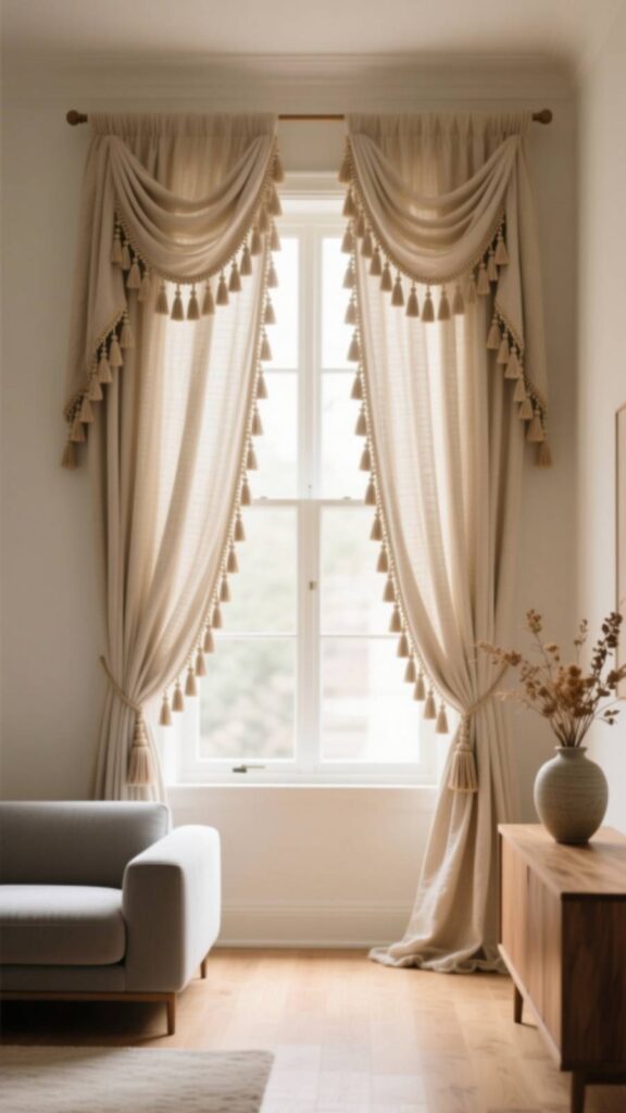 Curtains with Tassels and Fringe
