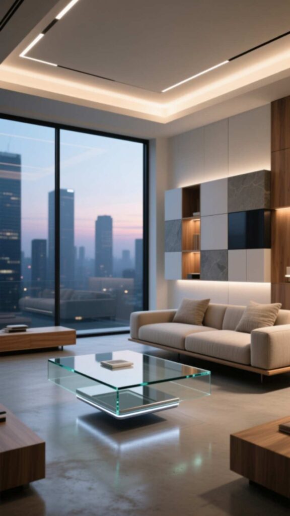 Living Room with Floating Furniture