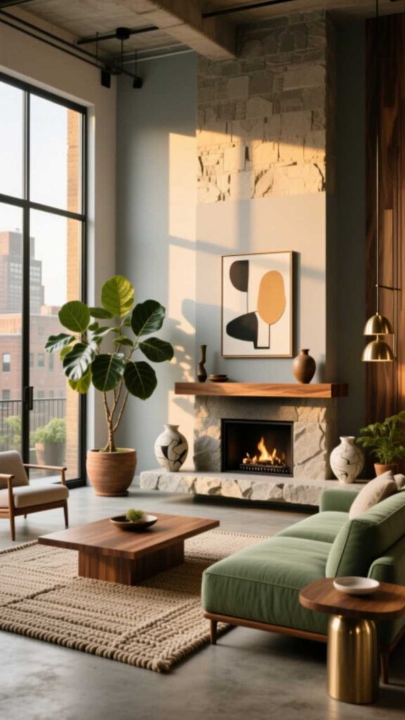 Textured Modern Living Room