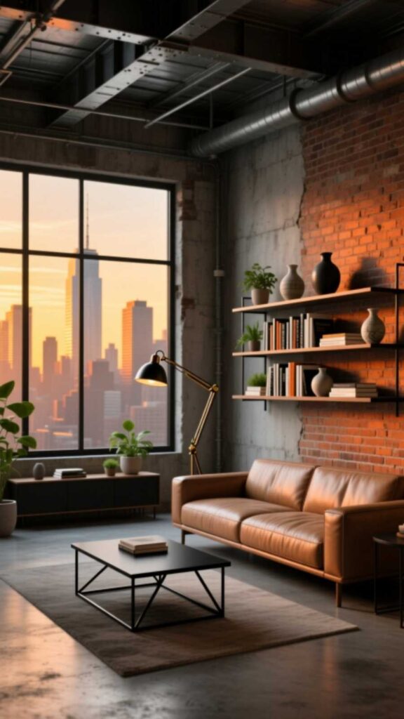 Industrial Living Room Design