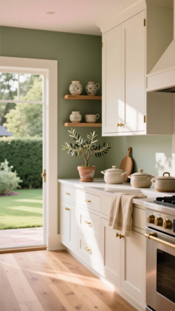 Use Cream Cabinets for a Soft Look