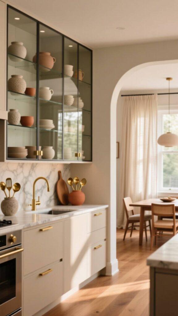 Use Glass-Front Cabinets