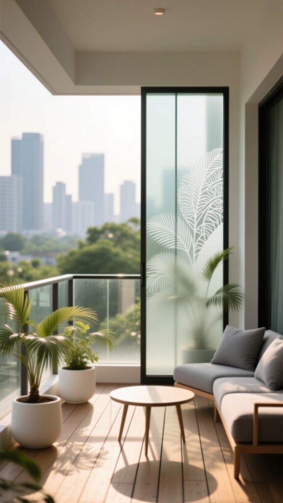Use Frosted Glass Panels