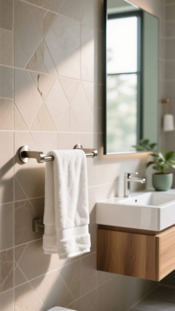 Hidden Pull-Out Towel Rack