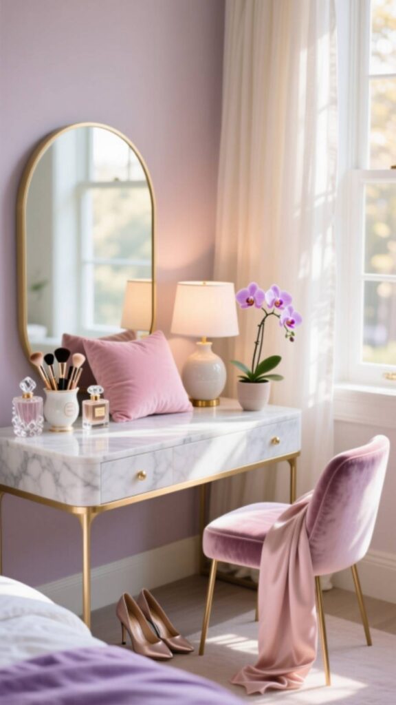 Feminine Vanity Setup