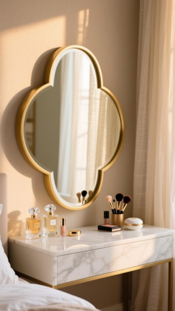Vanity with Statement Mirror