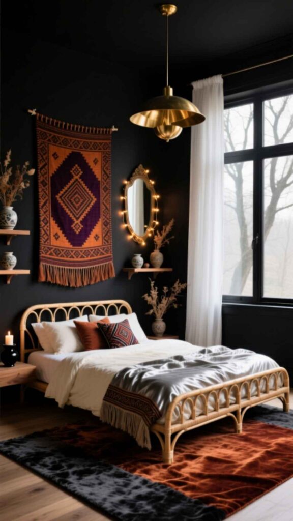 Bohemian Black Bedroom