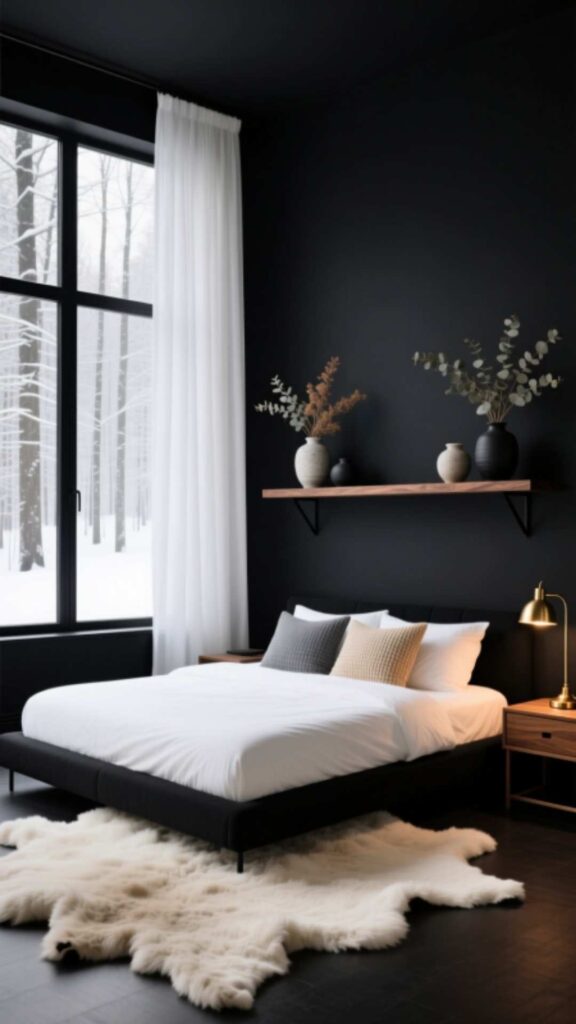 Scandinavian Black Bedroom