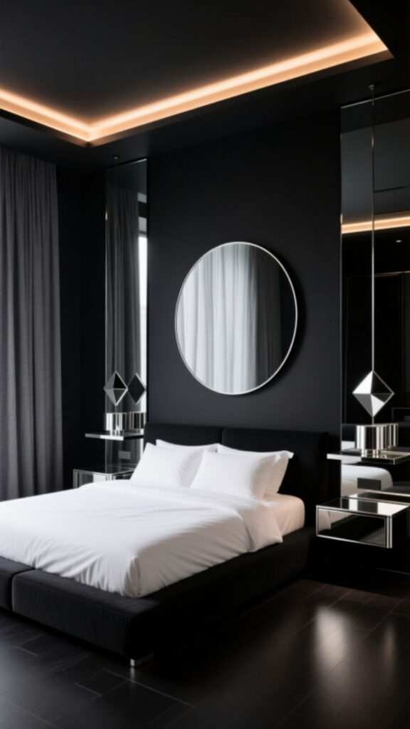Modern Black with Mirrors