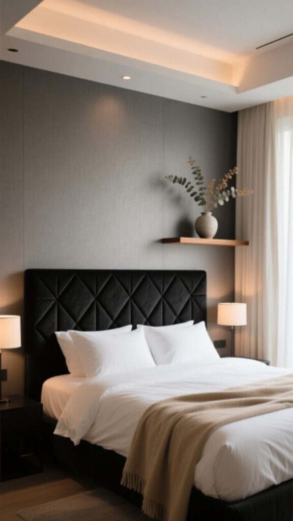 Black Headboard Statement
