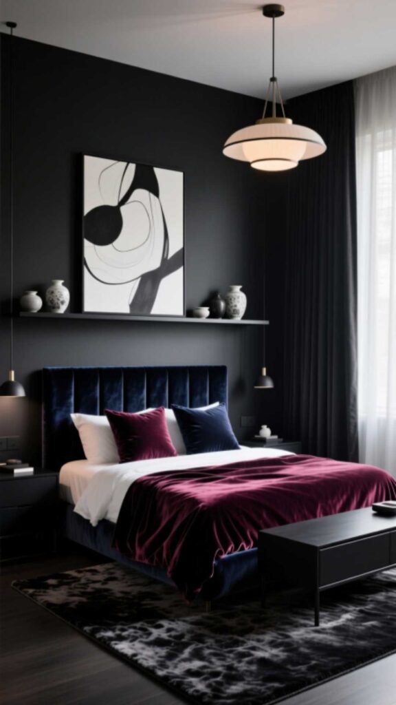 Black and Velvet Accents
