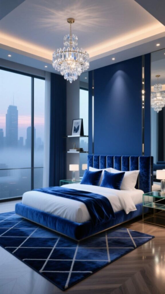 Blue Luxury Master Bedroom