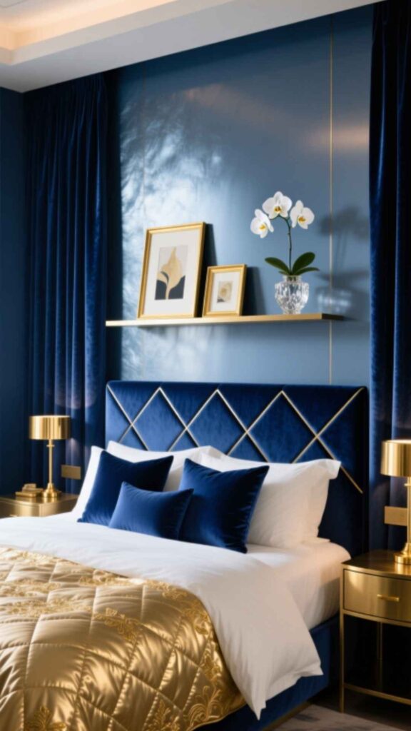 Blue and Gold Elegance