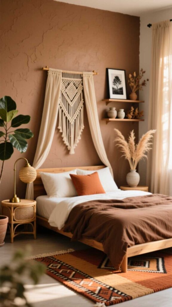 Boho Brown Bedroom