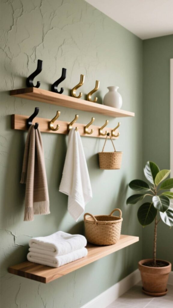 Use Hooks and Pegs for Hanging Items