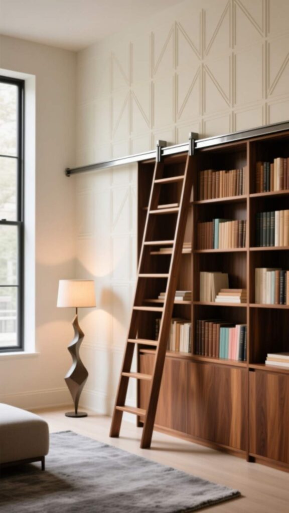 Sliding Ladder Bookcase