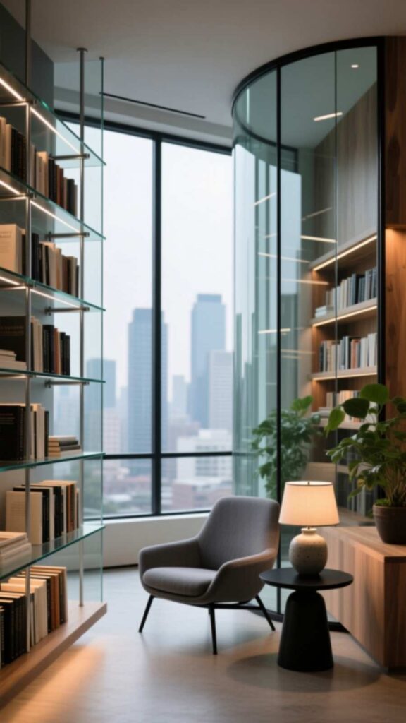 Modern Glass & Metal Library