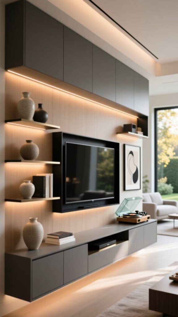 Custom Cabinet Media Wall