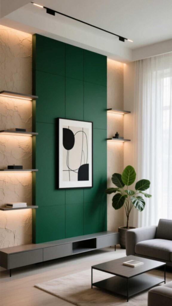 Media Wall with Recessed Niche