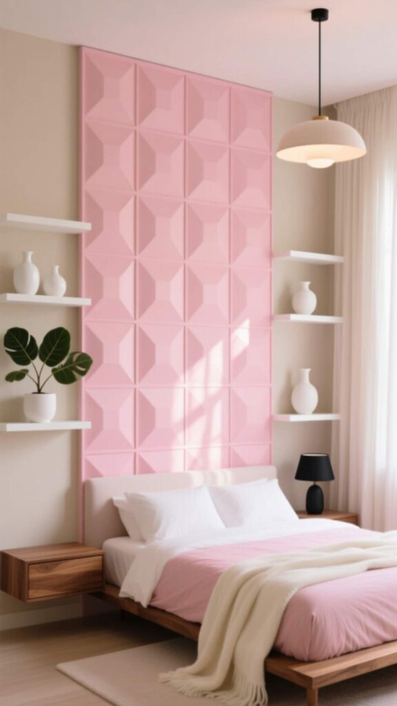 Pink Accent Wall for a Pop of Color