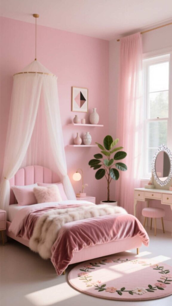 Pink Bedroom for Kids or Teens