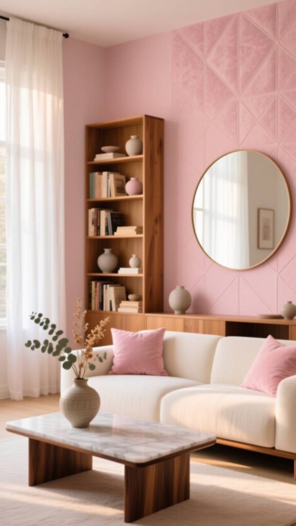 Soft Blush Walls for Subtle Elegance