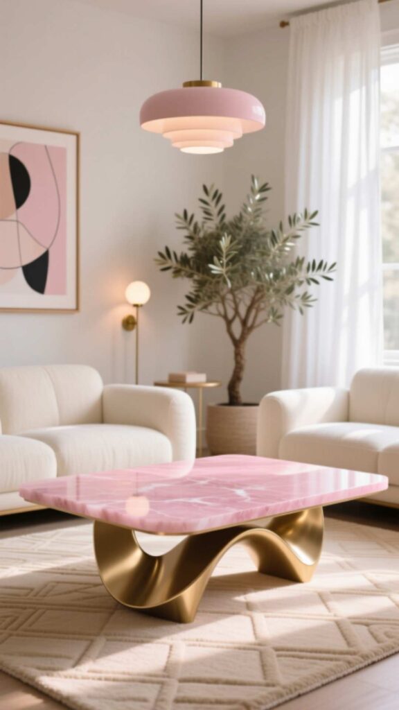 Pink Coffee Table for a Fun Twist