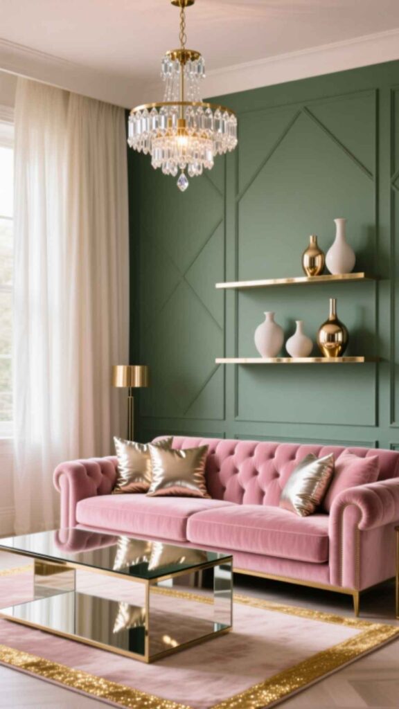 Mix Pink with Metallics for Luxury