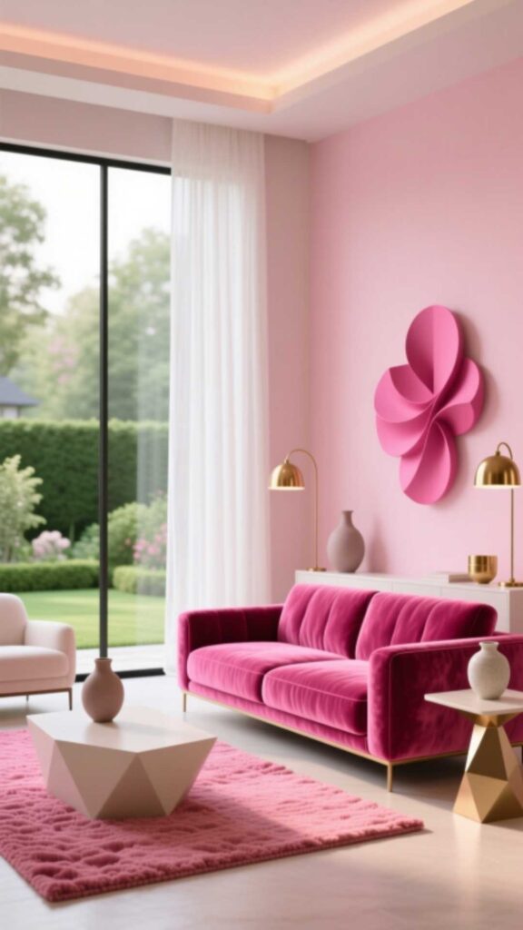 Bold Fuchsia Accents for Drama