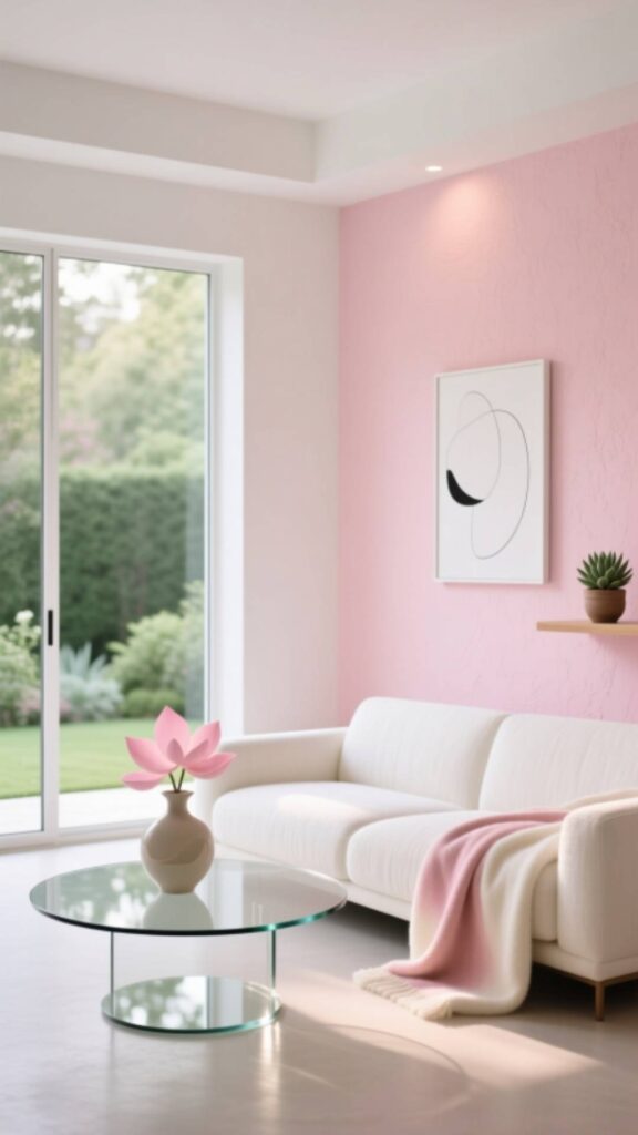 Pink and White Minimalist Design