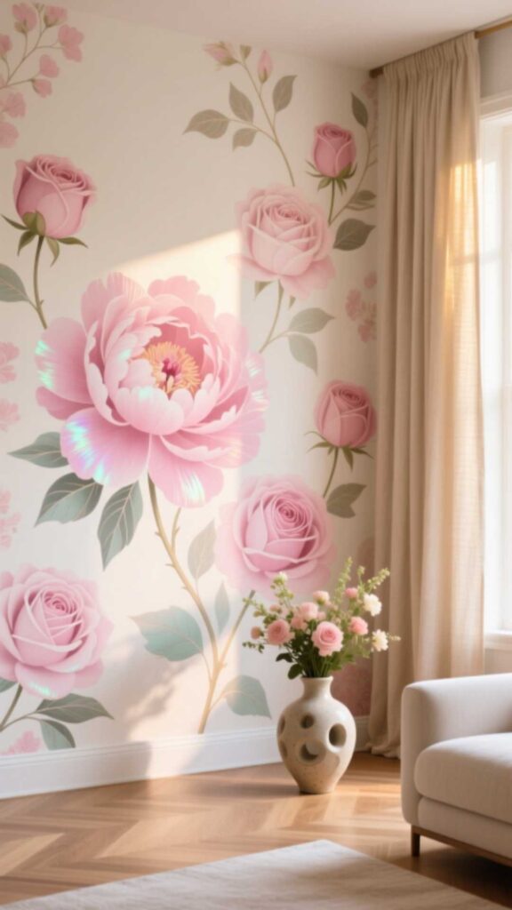 Pink Floral Wallpaper for Charm