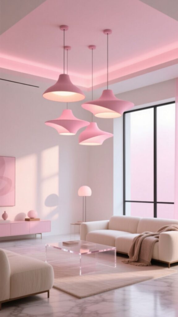 Pink Lighting Fixtures for Modern Style