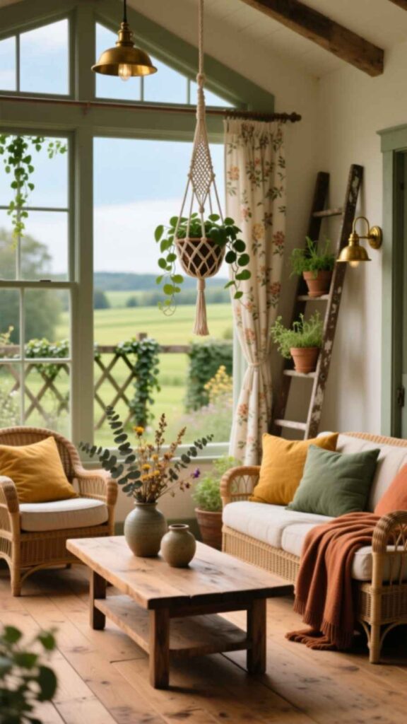 Rustic Farmhouse Sunroom