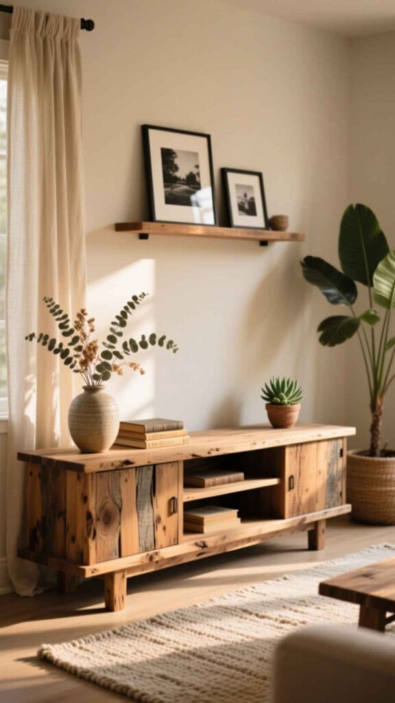 Rustic Wooden TV Stand