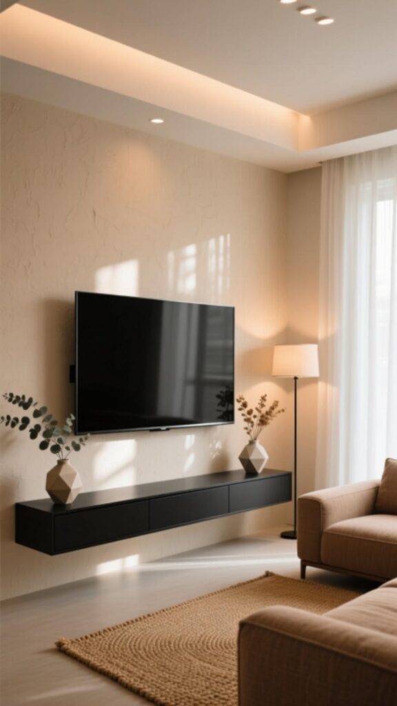 Wall-Mounted Panel TV Table
