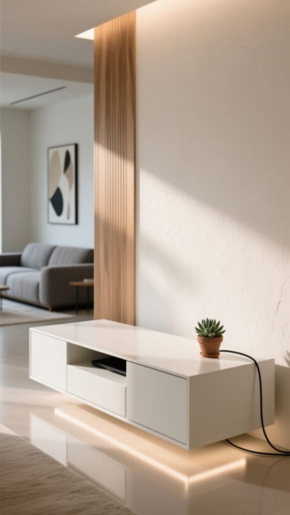 White Minimal TV Table