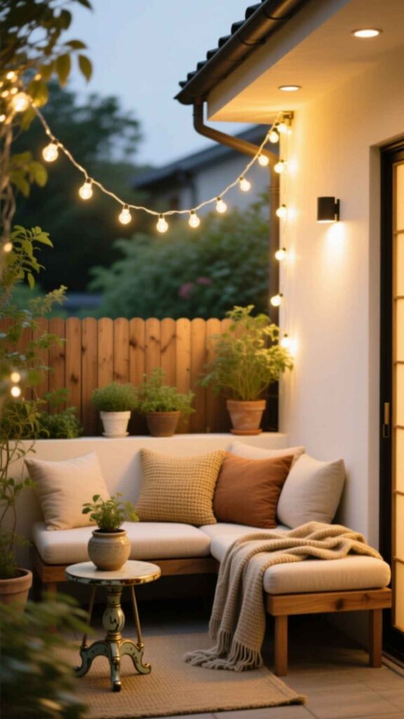 Add String Lights for a Warm Glow