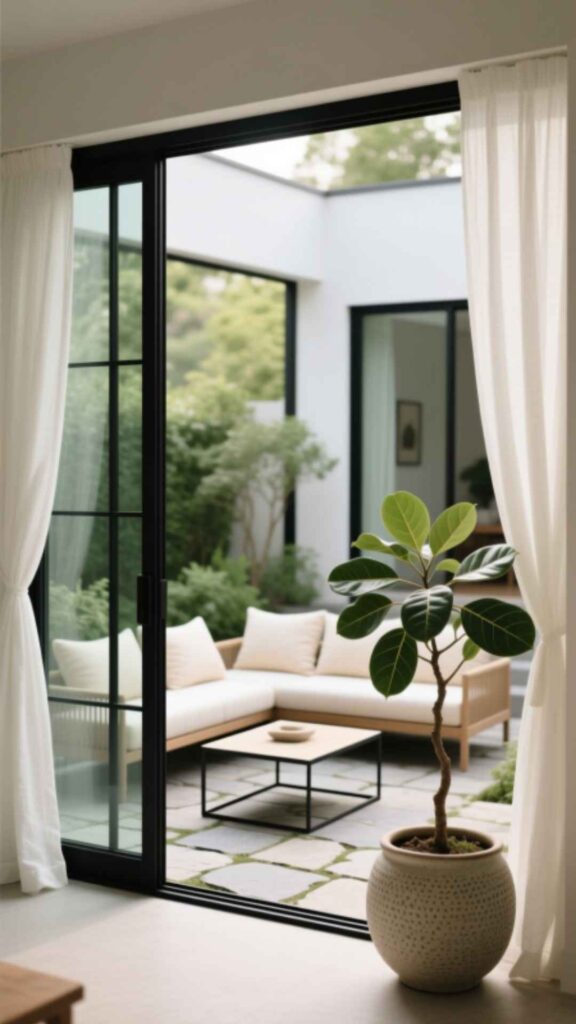 Add Privacy with Curtains or Screens