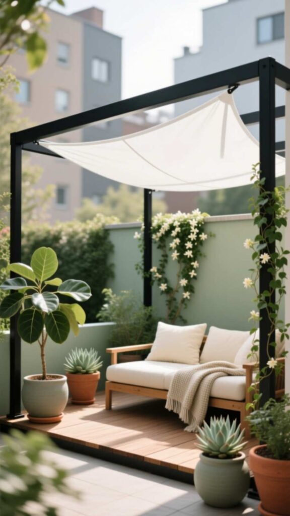 Add a Small Pergola or Shade Sail