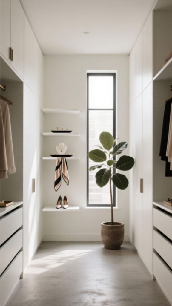 Minimalist Walk-In Closet Design